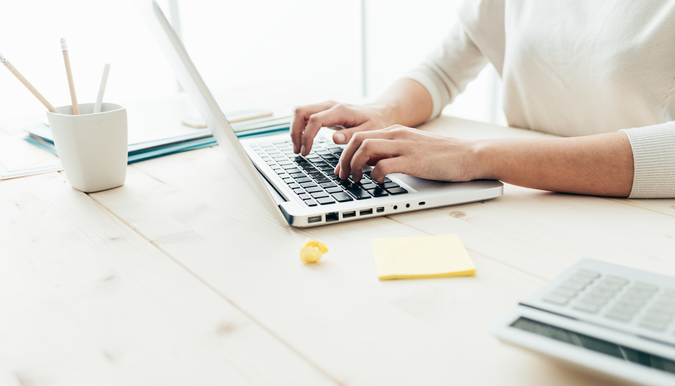 Woman working at computer